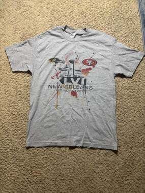 Alstyle Apparel & Activewear Super Bowl XLVII T-Shirt Size L Gray
